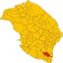Posizione del Comune di Alessano nella provincia di Lecce